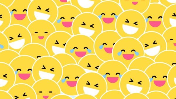 Yellow Cute Emoji Zoom Background Template and Ideas for Design ...