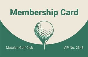 Golf ID Card