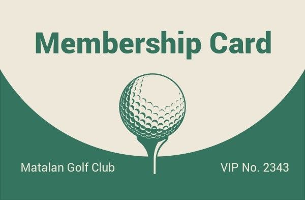 membership, vip, golf club, Golf ID Card Template