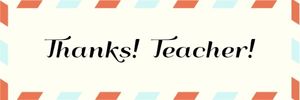 thank you, appreciation, school, Thanks Teacher Email Header Template