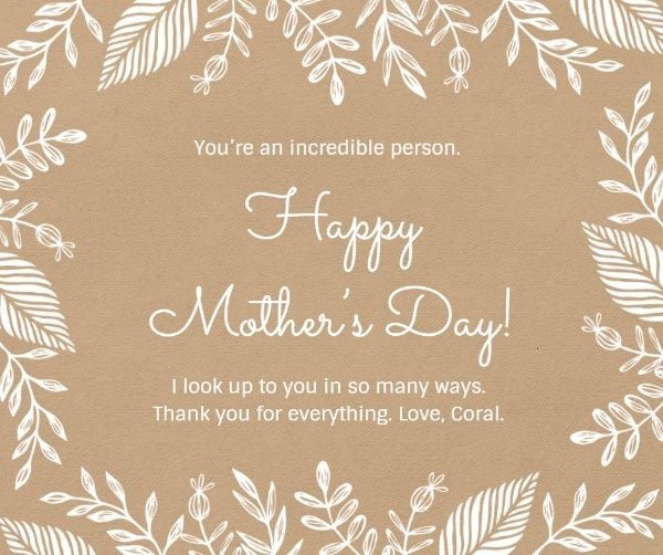 greeting, celebration, celebrate, Happy Mother's Day Card Facebook Post Template