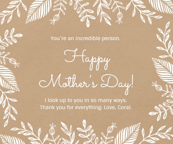 Happy Mother's Day Card Facebook Post