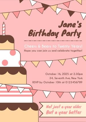 happy birthday, greeting, wishing, Birthday Party Invitation Template
