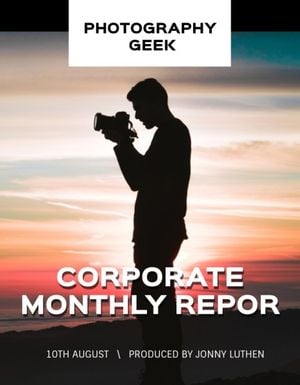 Professional Photography Corporate Monthly Report