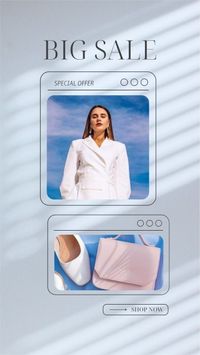 Gray Modern Window UI Fashion Sale Instagram Story