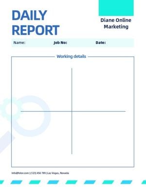 business, work, company, White & Green Simple Daily Report Template