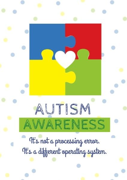 autistic, kid, charity, Autism Awareness Flyer Template