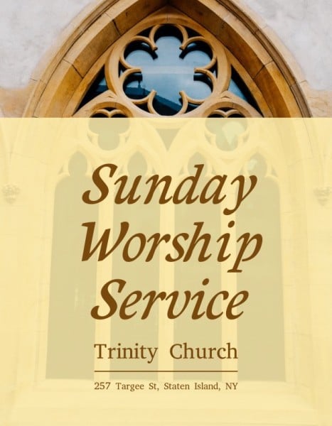 Yellow Sunday Worship Service Program