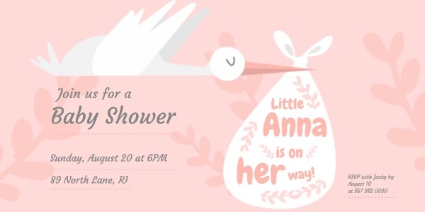 Baby Shower  Cartoon Twitter Post