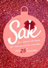 Red Christmas Bell Sale Flyer