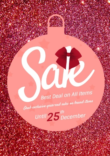 Red Christmas Bell Sale Flyer
