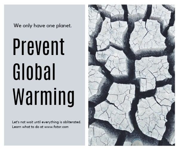 recycle, environmental protection, environment, We Have To Prevent Global Warming   Facebook Post Template