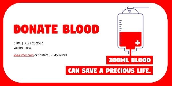 donation, medical, blood donation, Donate Blood Twitter Post Template