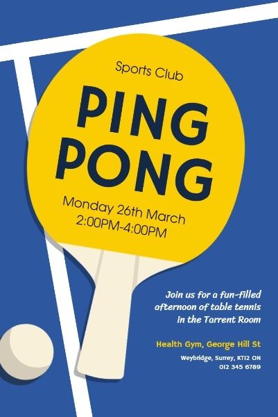 pingpong, sport, pingpong bat, Ping Pong Club Pinterest Post Template