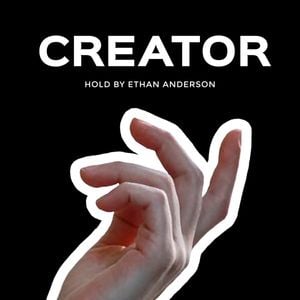 fingers, simple, classic, Black Hand Creator Podcast Cover Template