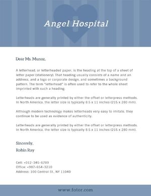 life, care, heart, Hospital Letterhead Template