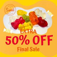 food, promotion, snack, Yellow Candy Store Discount Sale Instagram Post Template