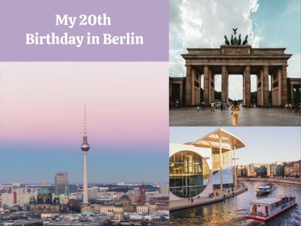 photograph, love, life, Birthday Travel Collage Photo Collage 4:3 Template