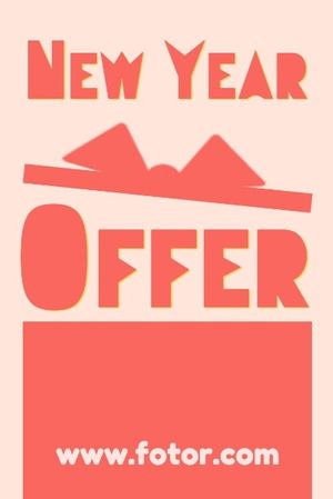 firework, promotion, fireworks, Red Background Of New Year Offer Gift Box Pinterest Post Template
