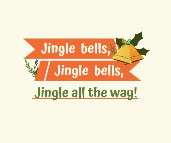 Yellow Jingle Bells Card Facebook Post