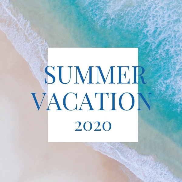 Blue Summer Vacation Instagram Post