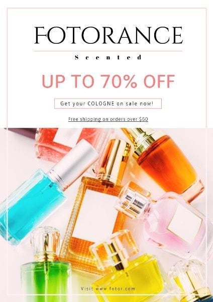 promotions, fashion, sale, Perfume Discount Poster Template