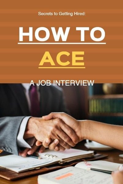 work, occupation, job seeking, How To Ace In A Job Interview Pinterest Post Template