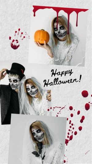 horror, fun, life, Spooky Halloween Photo Collage Instagram Story Template