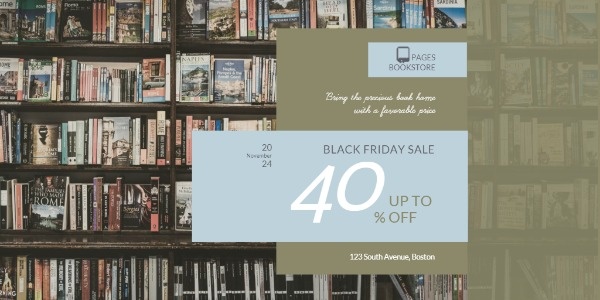 Black Friday Book Sale Twitter Post