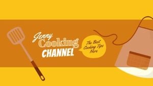 烹饪优酷频道艺术模板 Youtube频道封面