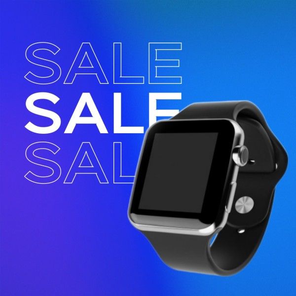 promotion, watch, wrist watch, Blue Modern Electronics Sale Product Photo Template