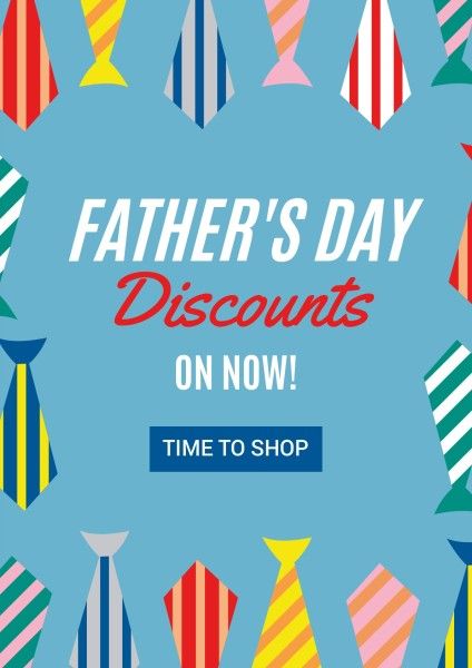 Father's Day Discount Offer Poster