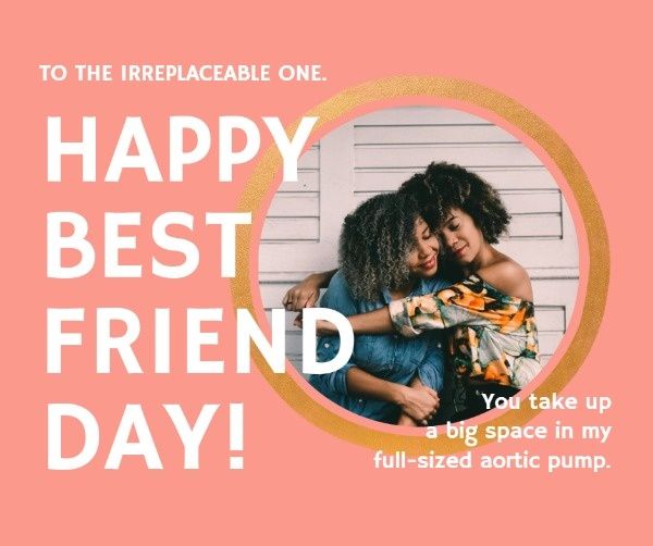 friends, friendship, happy best friends day, Pink Best Friend Day Wish Facebook Post Template