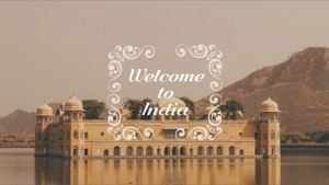 tour, landmark, journey, Yellow Building Travel India Youtube Channel Art Template