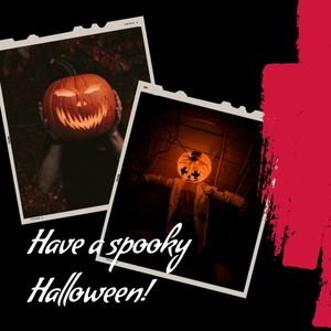 horror, fun, life, Spooky Halloween Photo Collage (Square) Template