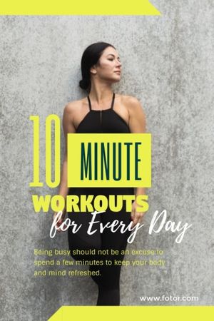 10 Minutes Workout Tumblr Graphic