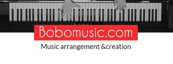 piano, play, musician, Black And White Music Class Channel Facebook Cover Template