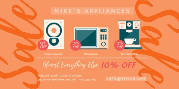 Appliance Sale Twitter Post