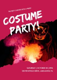 Red Costume Party Invitation