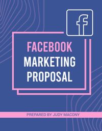 ピンクとブルーのフェイスブックマーケティング提案 提案書