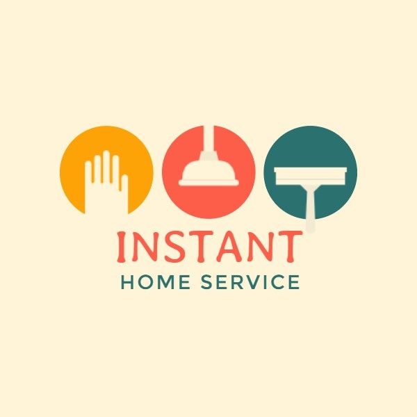 clean, house, handyman, Home Service Logo Template