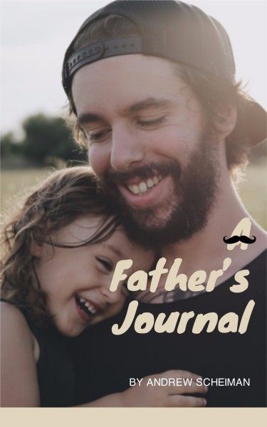 dad, daughter, kid, Father's Journal Book Cover Template