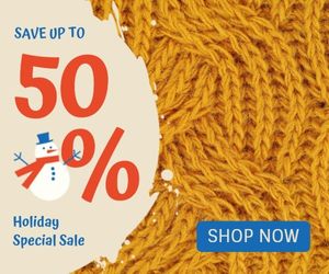 clothes, clothing, discount, Christmas Sweater Sale Banner Ads Large Rectangle Template
