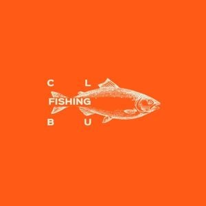 brand, branding, farm, Red Background Of Fishing Club Logo Template