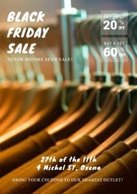 promotion, retail, commodity, Hangers Black Friday Sales Flyer Template