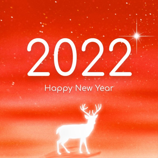 Red Gradient Happy New Year Instagram Post