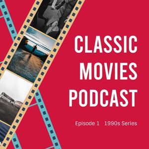 Red 1990s Classic Movies Podcast Cover