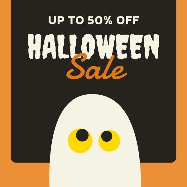 holiday, discount, promotion, Halloween Shop Sale Instagram Post Template
