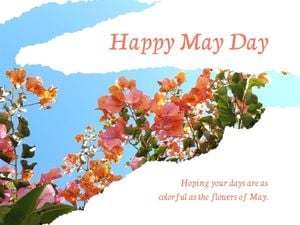 mayday, flower, plant, Happy May Day Card Template