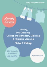 service, laundry service, cleaning, Laundry Flyer Template